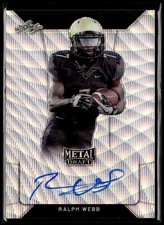 2018 Leaf Metal Draft Wave Silver #BA-RW1 Ralph Webb AU