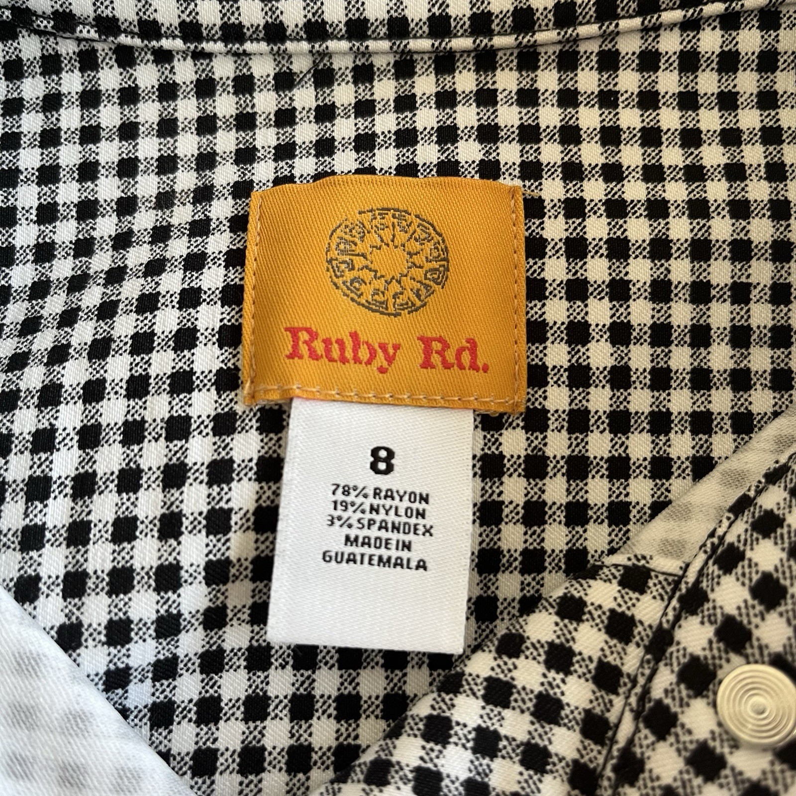 Ruby Rd Womens 8 Gingham Button Down Jacket Light… - image 4