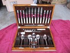 Vintage ART DECO ELKINGTON Canteen SILVER CUTLERY Flatware 6 Settings 51 pc — photo 7