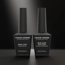 Chaun Legend Gel Base Coat + Non-Wipe Top Coat Gel Duo 2025