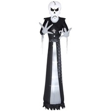 Gemmy Giant Airblown Inflatable Dapper Skull Ghoul, 12 Ft Tall, White