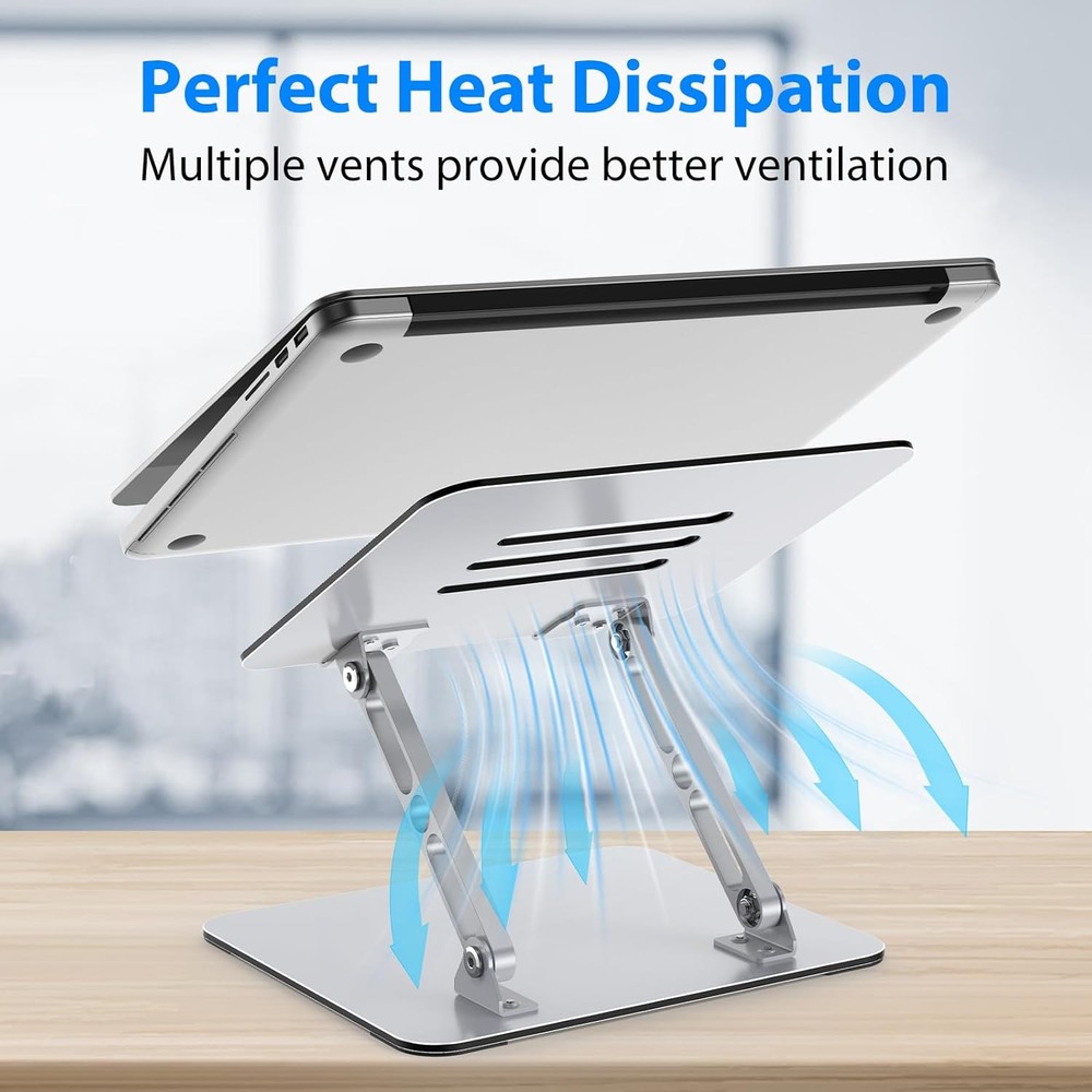 Adjustable Foldable Metal Laptop Stand for Desk Riser Holder