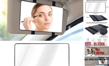 Car Visor Mirror, Sun Visor Mirror with Straps, Cosmetic Makeup Visors Mirrors