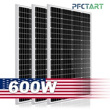 600W 12V Solar Panel High Efficiency Monocrystalline Off Grid Home RV Camping