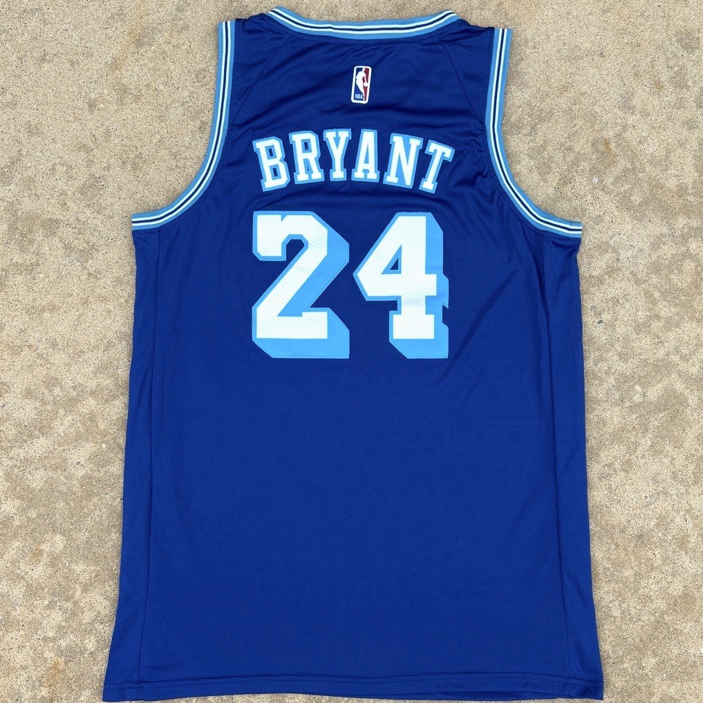 Kobe Bryant #24 Nike Los Angeles Lakers Throwback Blue Jersey