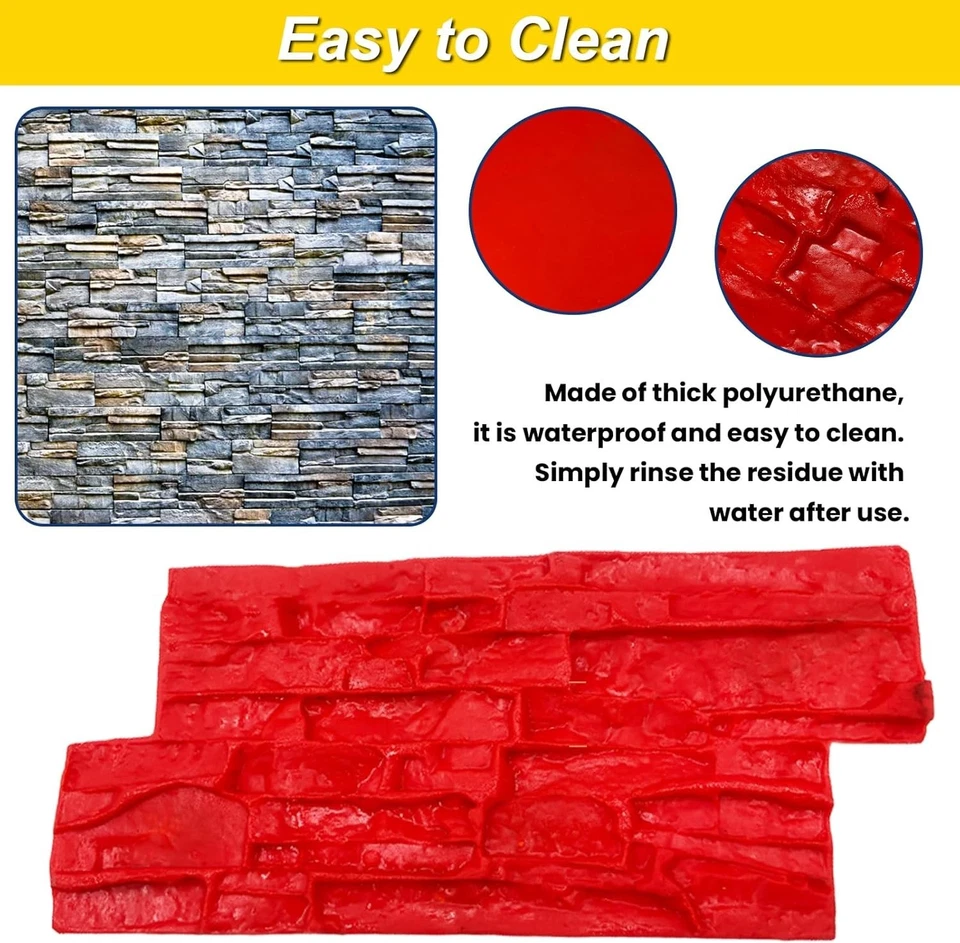 Concrete Stamp Slate Texture – Seamless Polyurethane Granite Mat, Decorative - Image 4 of 4