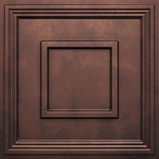 Glue Up Ceiling Tiles, 24x24 Inch PVC Decorative Drop Ceiling Tile Antique Co...