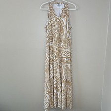 Women’s Sundress Zebra Maxi Tiered Boho Coquette XL Beach Summer Preppy