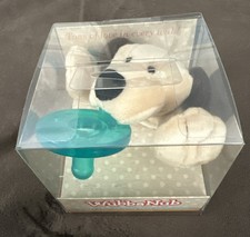 Wubbanub Puppy Infant Silicone Blue Pacifier Brown Plush BPA Latex Free New NIB