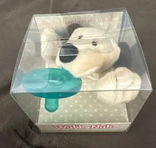 Wubbanub Puppy Infant Silicone Blue Pacifier Brown Plush BPA Latex Free New NIB