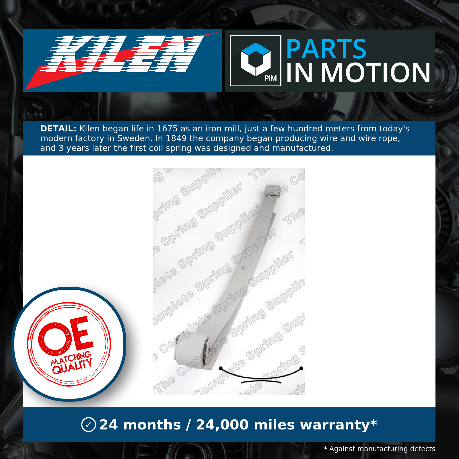 Leaf Spring fits PEUGEOT BOXER 3.0D Rear 2006 on Suspension Kilen 5102CA Quality