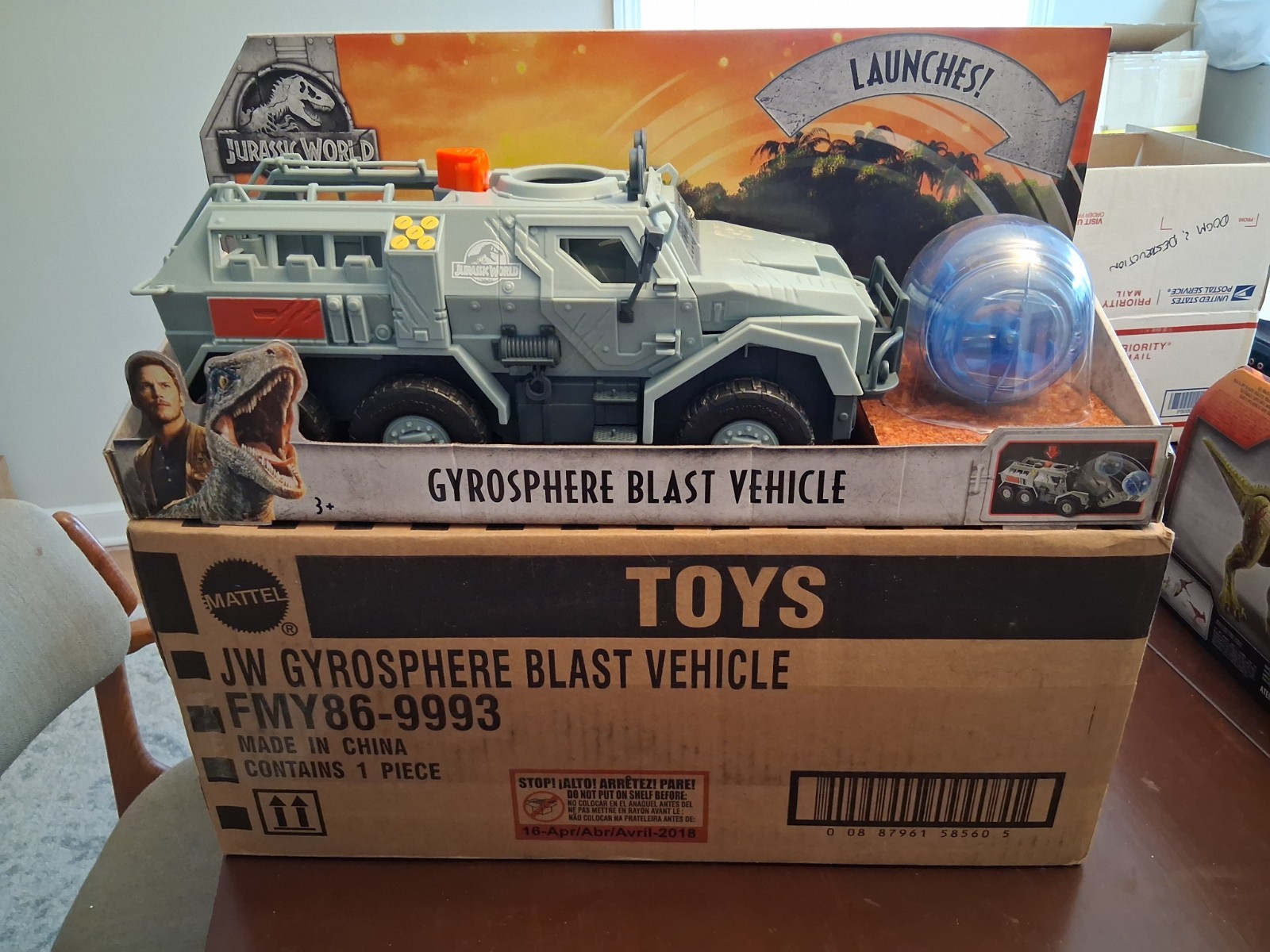 Mattel Jurassic World Gyrosphere Blast Vehicle for sale online | eBay