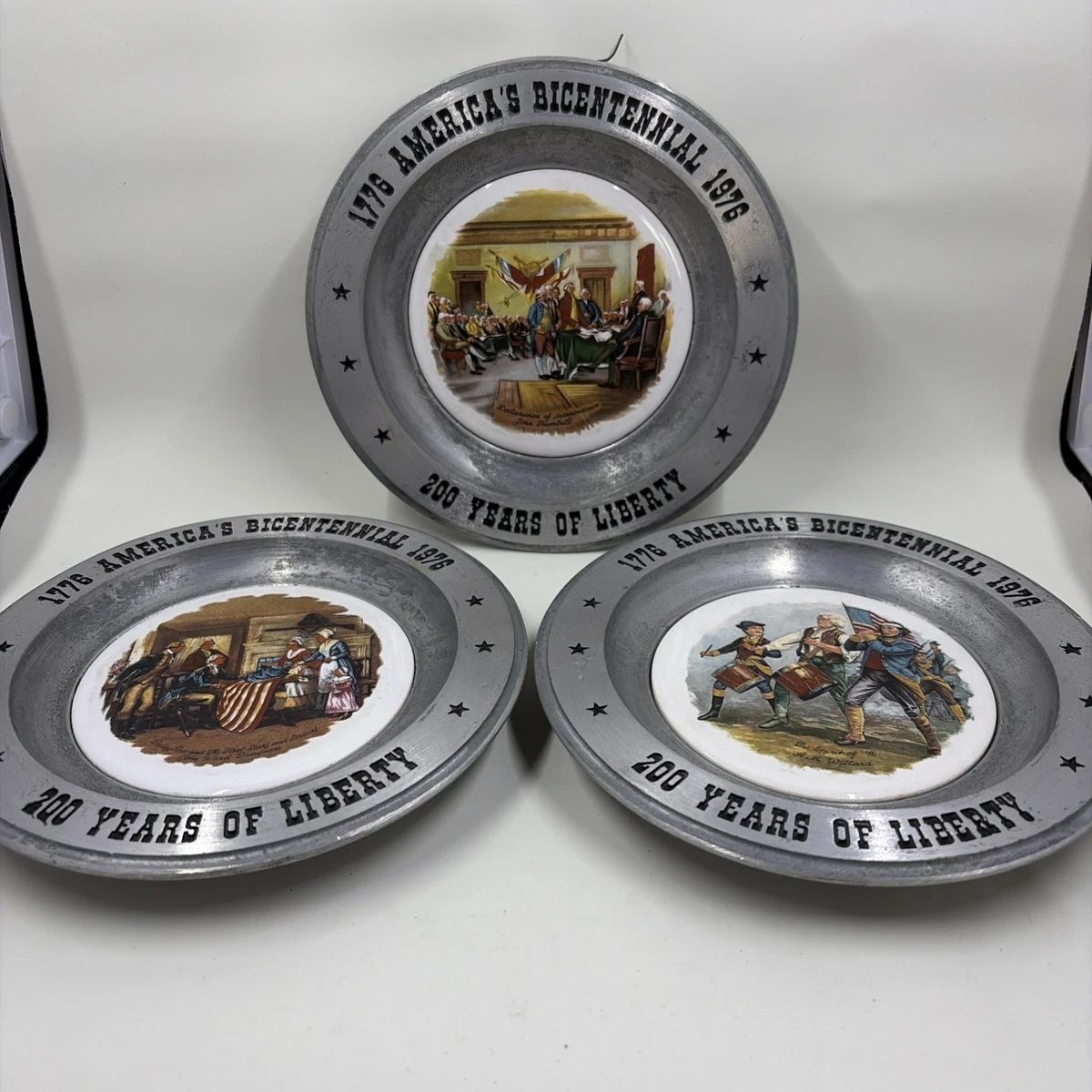 Bicentennial Pewter Plates In Decorative Collector Plates | eBay