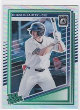 Chase DeLauter (RC) #107 2025 Donruss Silver Holo Prizm Optic Rated Prospect 