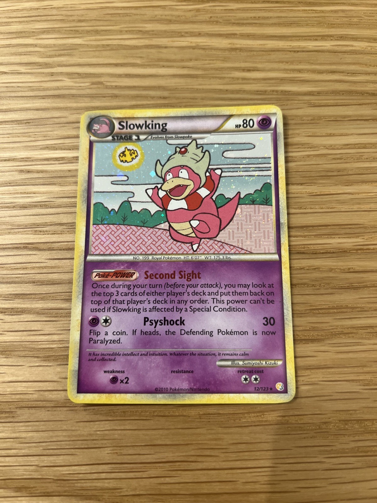 Slowking 12/123 Holo, HeartGold SoulSilver, Pokemon, LP
