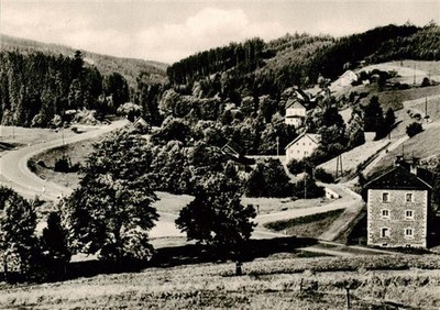 Bischofsgruen view of Ostmarkstrasse and Maintal