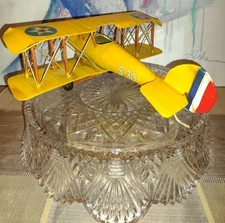 Metal Airplane S-30 HGH 1410E-4674 WWI Barnstorming Biplane Very Nice Condition