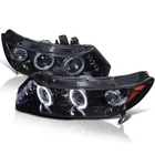 06-11 Civic 2Dr Halo Projector Head Lights Glossy Black