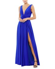 Mac Duggal V-Neck Gown Women's Blue 10