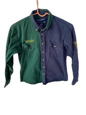Vtg Wrangler Rodeo Button Down Shirt Youth Boys Size XL 14/16 Embroidered Rare