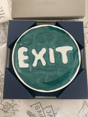 Stefan Marx Griffelkunst Exit Keramik Teller Multiple KPM Berlin 2025