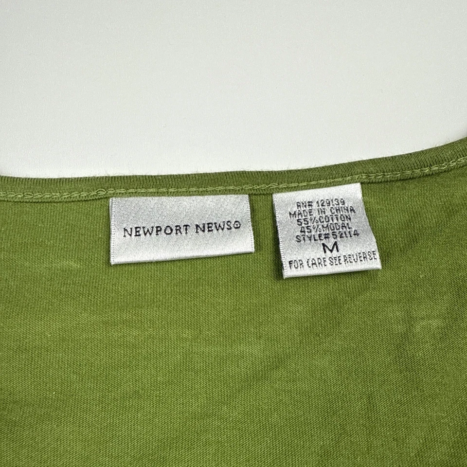 Camisa Mujer Newport News Manga Larga Mediana Verde Oliva Foto 3 de 4