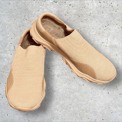 Earth Origins Womens Shoes Size 8.5 Talin Slip On Beige Tan Stretch Knit
