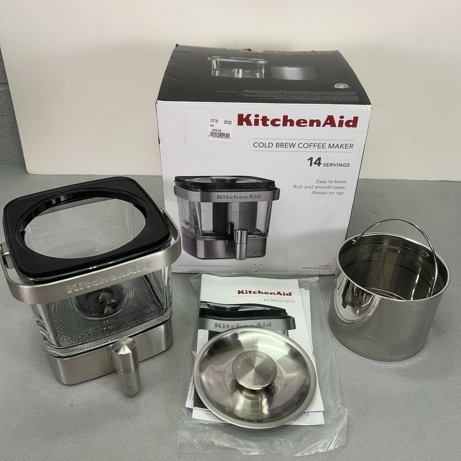 Brushed Stainless Steel Kcm4212sx New Open Box