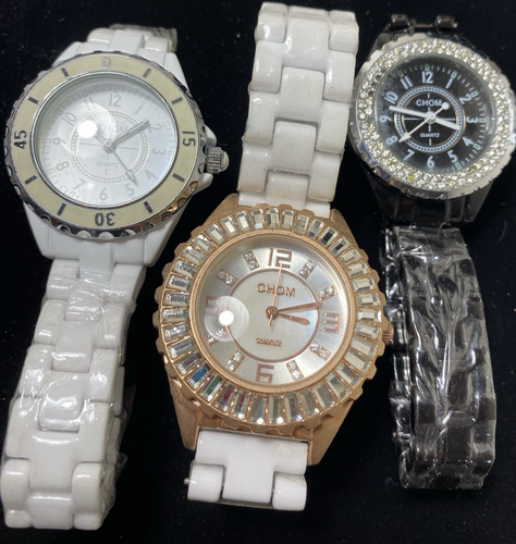 3 Chom Quartz Wrist Watches - Picture 3 of 3