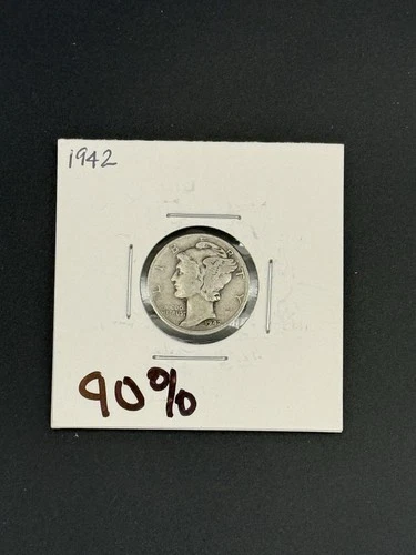 1942 Mercury Dime 10c Silver Uncirculated 10 Cents US Type Coin 90% Silver