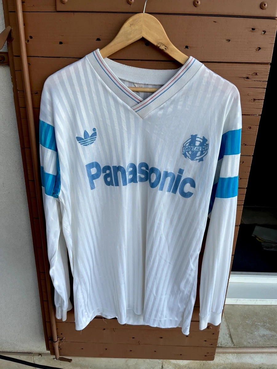 OM Olympique de Marseille fanion mini maillot 1988-1989 vintage OM Olympique de Marseille fanion mini maillot 1988-1989 vintage
