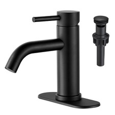 Black Bathroom Faucets, Single Hole Bathroom Sink Faucet Modern Single Handle...