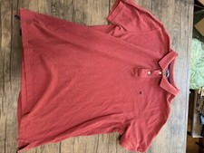 Givenchy Polo Shirt Sz Large Mens Red Short Sleeve Cotton Logo Preppy
