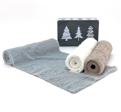 Deko Fell Tischläufer Tischset zuschneidbar DIY Tischdeko Weihnachten Typ902 