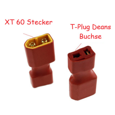 RC Adapter XT60 Stecker auf T- Plug Deans Buchse Adapterkabel Lipo RC Auto 