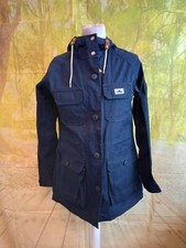 Penfield Hudson Wax Blue Polyester Cotton Waxed Jacket. Uk Women's Size Small