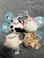        Squishmallow Clips Lot Of 4 Seacows Malia Mondy Alita Bittie