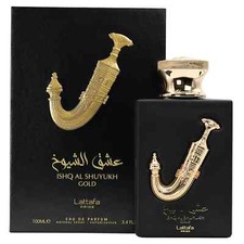 Ishq Al Shuyukh Gold by Lattafa perfume for unisex EDP 3.3  3.4 oz New in Box