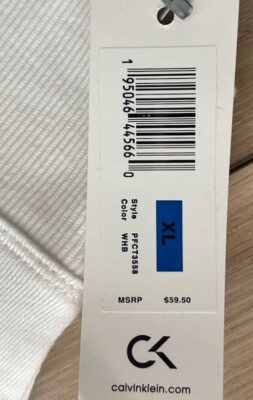an！！！！ CALVIN KLEIN Performance Women's Brushed-Logo Sweatshirt White