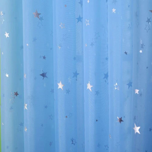 Elegant Star Printed Sheer Curtains Rod Pocket Fresh Tulle Voile Gauze 1 Panel - Picture 11 of 48