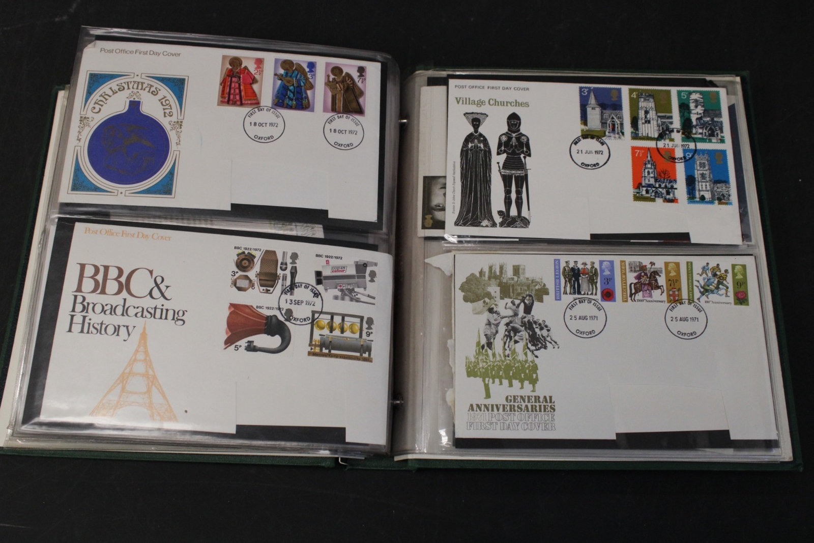 Pair of Vintage STAMP ALBUMS w/ Mixed BRITISH STAMPS & FIRST DAY COVERS