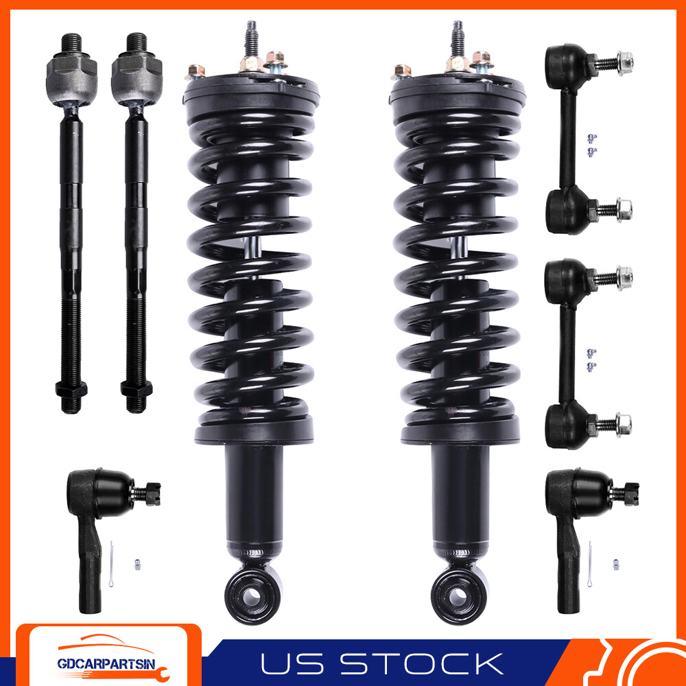 8PCS Front Suspension Kit for 06-2012 Chevy Colorado Canyon 2WD - Struts Springs Sway Bar Tie Rods  