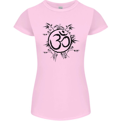 Yoga Symbol Sketch Meditation Damen Petite Schnitt Maglietta