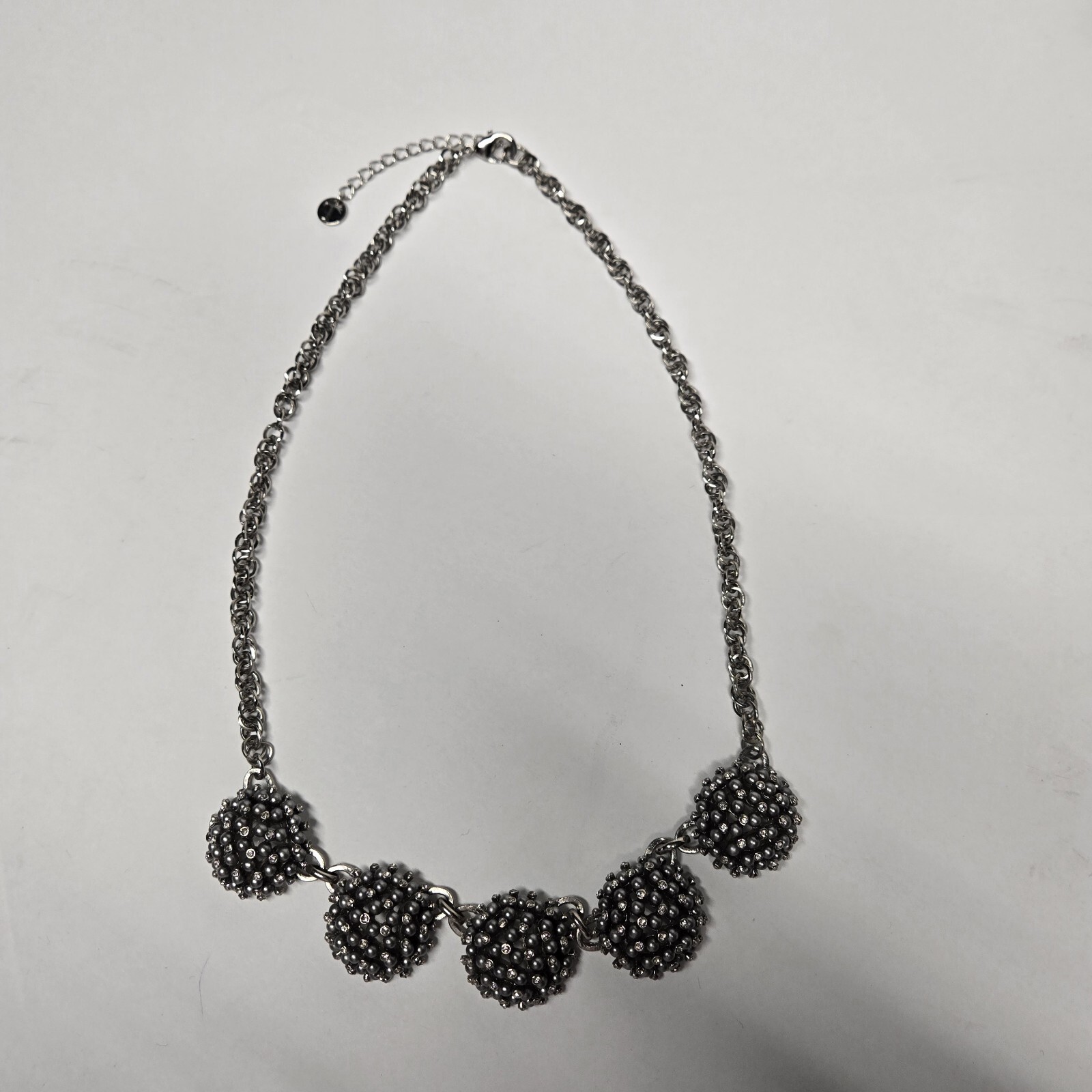 Talbot's Silver Tone  Chain Link Statement Neckla… - image 2