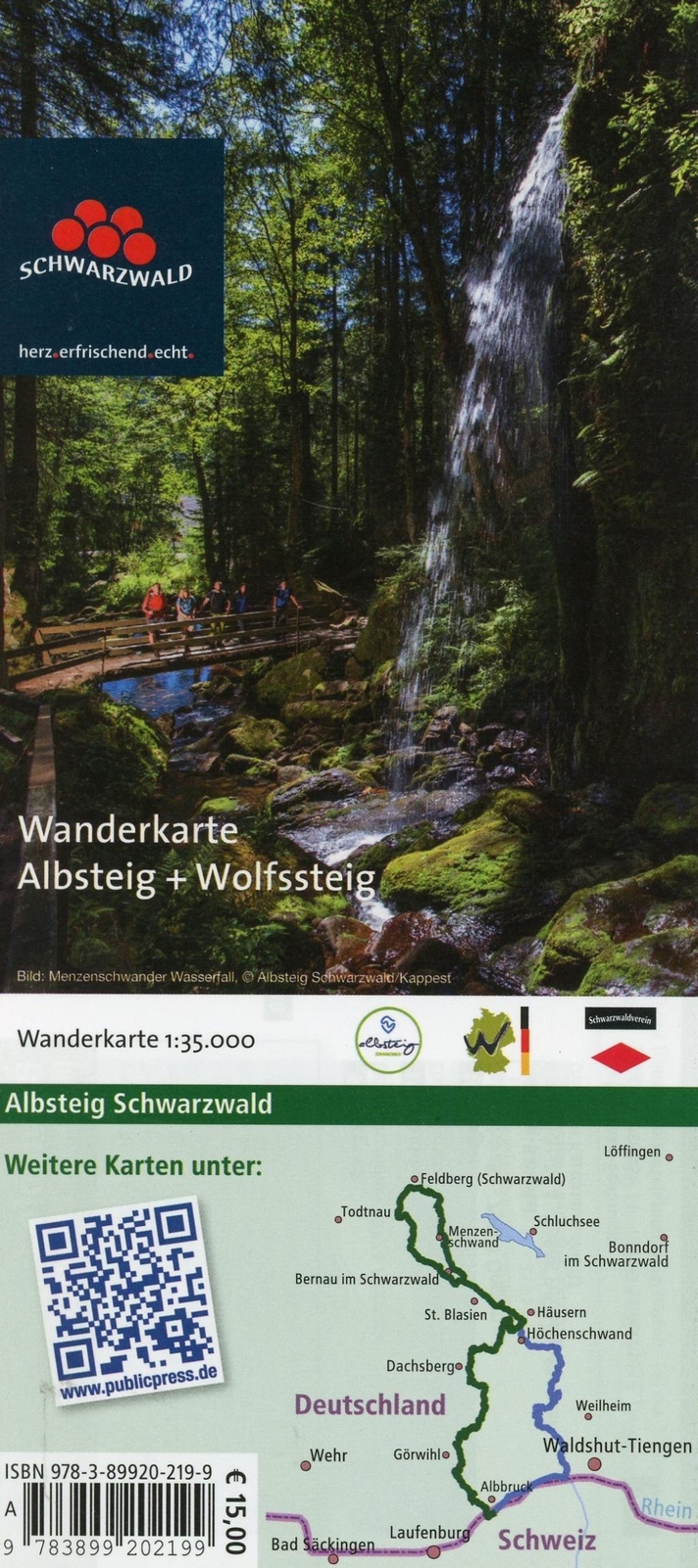 Thumbnail - Albsteig, Schwarzwald, Albbruck - Feldbergpass, St. Blasien 1:35 000 |