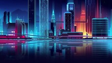 Landscape art illustration vector romain trystram city Custom Gaming Mat Desk