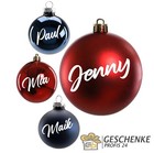 Christbaumkugel Weihnachtskugel Personalisierte mit Name aus Glas 8cm Wunschtext