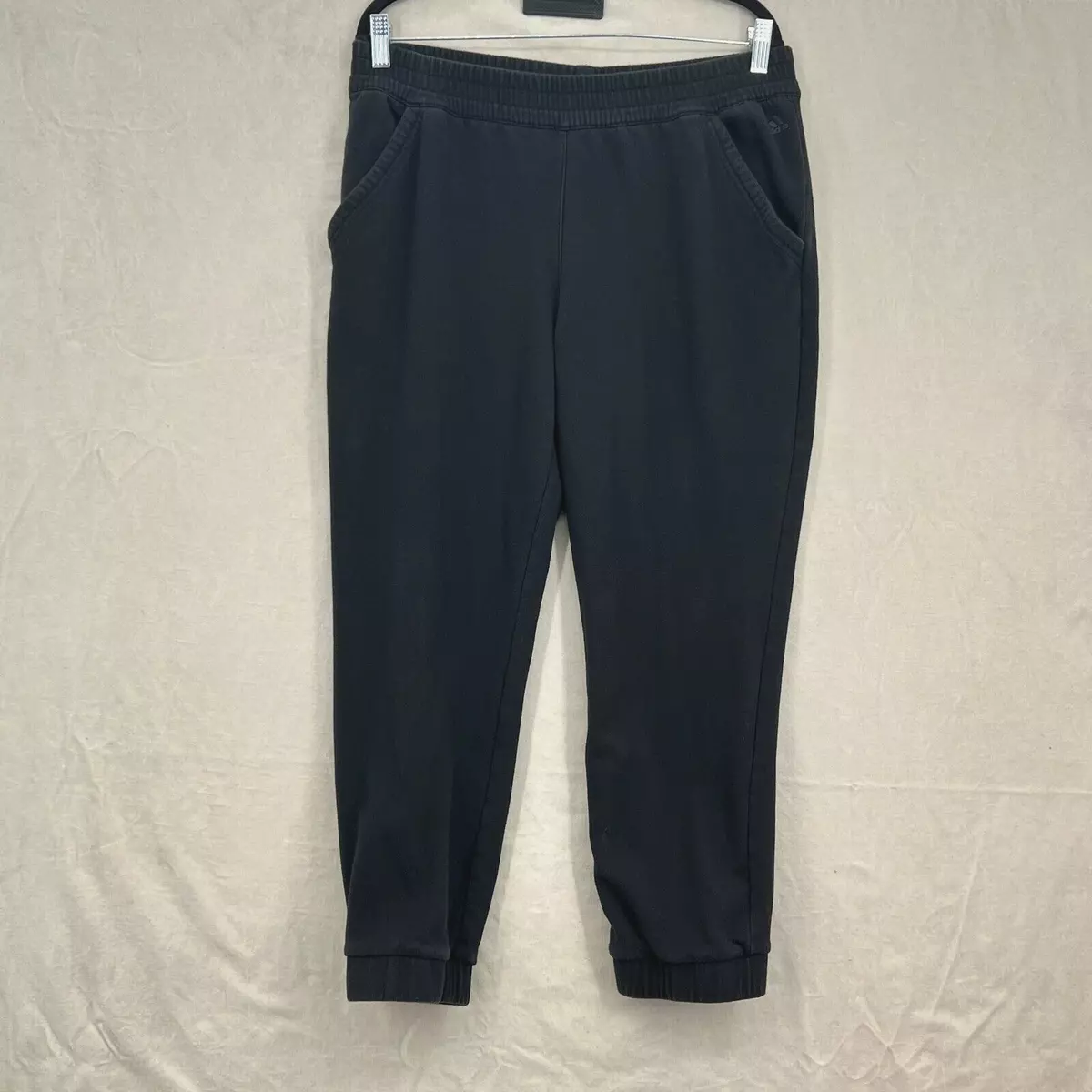 Adidas Pants Womens Large Black Capri FLAW Jogger Warm Fleece Thermal Sweatpants