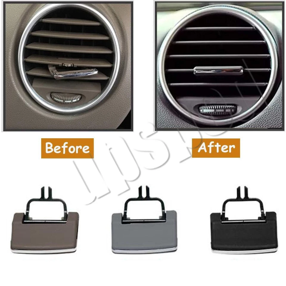 2x Clip de salida de ventilación de CA delantero negro para Mercedes Benz W164 ML350 ML400 X164 GL350 Foto 3 de 4