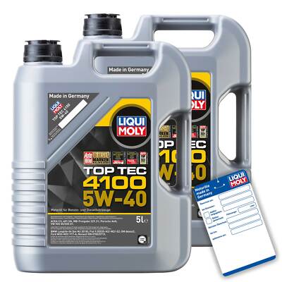 Liqui Moly 3701 LM 3701 Motoröl, Öl, Top Tec 4100 5 W-40 10 L MERCEDES